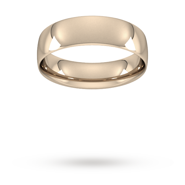 6mm Traditional Court Standard Wedding Ring in 18 Carat Rose Gold- Ring Size S.5