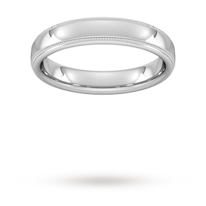 4mm Slight Court Extra Heavy milgrain edge Wedding Ring i ...