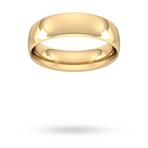 6mm Traditional Court Heavy Wedding Ring in 9 Carat Yellow Gold