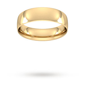 6mm Traditional Court Standard Wedding Ring in 18 Carat Yellow Gold- Ring Size X