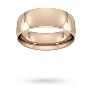 8mm Traditional Court Heavy Wedding Ring in 18 Carat Rose Gold- Ring Size S