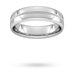 6mm Slight Court Extra Heavy Milgrain Centre Wedding Ring ...
