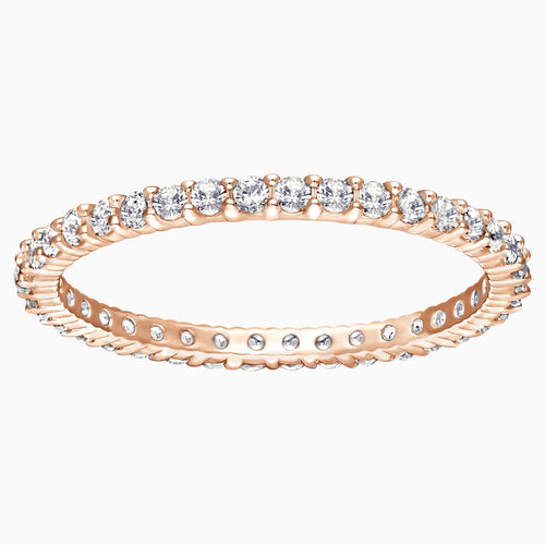 Vittore Ring, White, Rose-gold tone plated