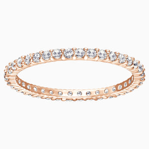 Vittore Ring, White, Rose-gold tone plated
