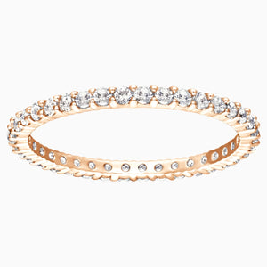 Vittore Ring, White, Rose-gold tone plated